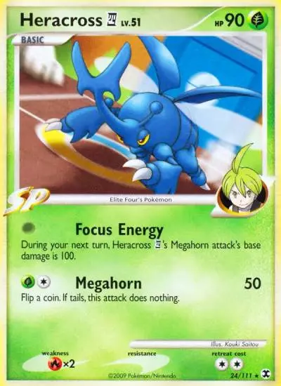 Heracross E4 24/111 Rising Rivals Pokemon card