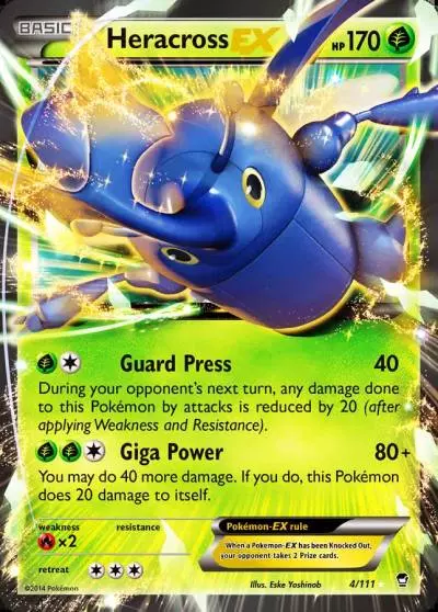 Heracross-EX 4/111 Furious Fists Pokemon card