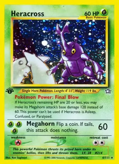Heracross 6/111 Neo Genesis Pokemon card
