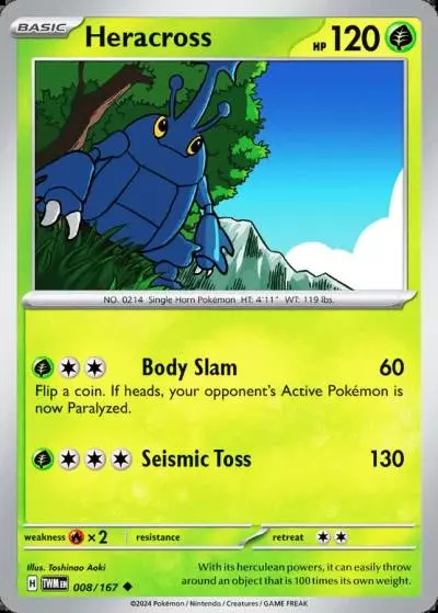 Heracross 8/167 Twilight Masquerade Pokemon card