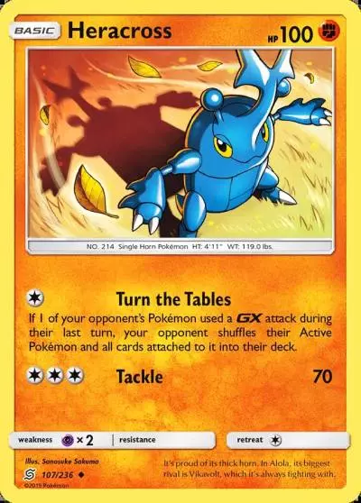 Heracross 107/236 Unified Minds Pokemon card