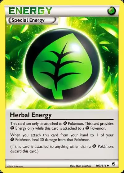 Herbal Energy 103/111 Furious Fists Pokemon card