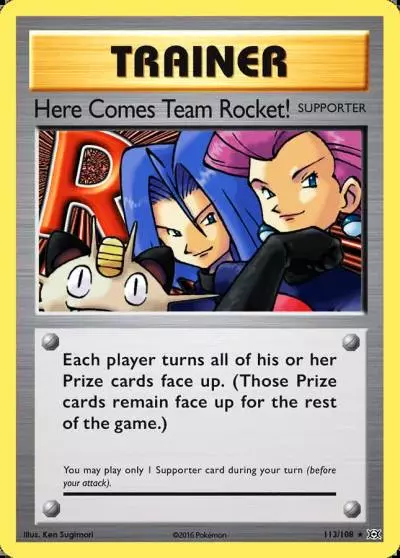 Here Comes Team Rocket! 113/108 Evolutions Pokemon card
