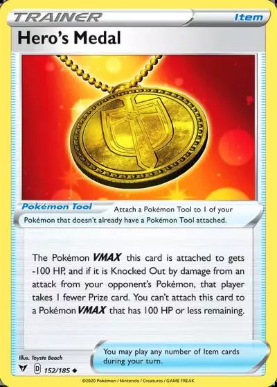 Hero's Medal 152/185 Vivid Voltage Pokemon card