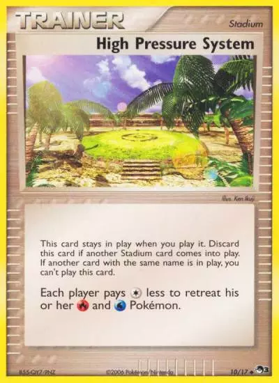 High Pressure System 10/17 POP Series 3 Pokemon card