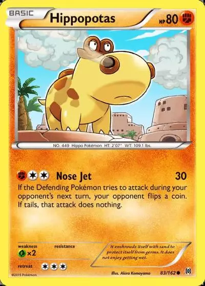 Hippopotas 83/162 BREAKthrough Pokemon card