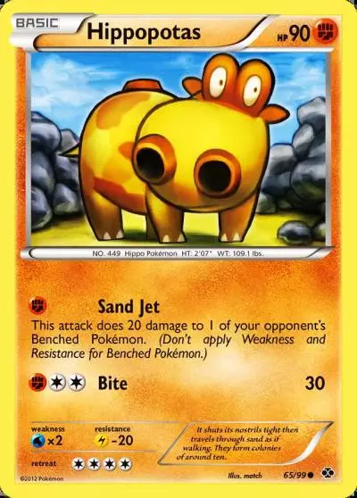 Hippopotas 65/99 Next Destinies Pokemon card