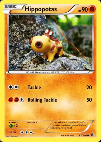 Hippopotas 87/160 Primal Clash Pokemon card