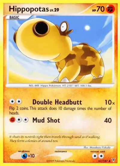 Hippopotas 61/147 Supreme Victors Pokemon card