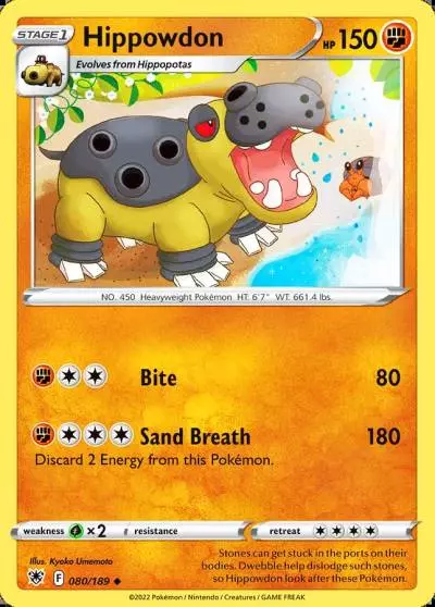 Hippowdon 80/189 Astral Radiance Pokemon card
