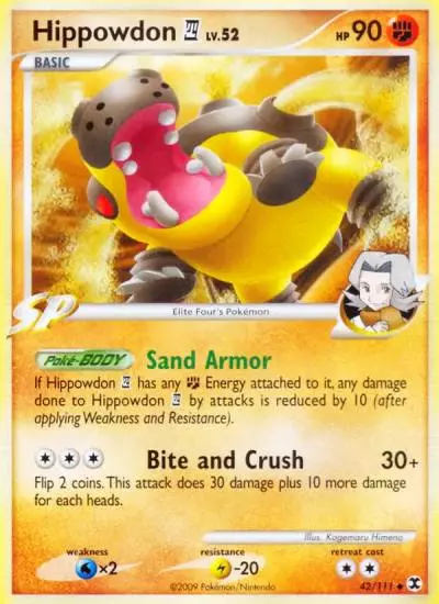 Hippowdon E4 42/111 Rising Rivals Pokemon card