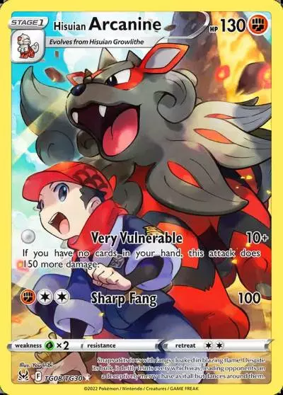 Hisuian Arcanine TG08/30 Lost Origin Trainer Gallery Pokemon card
