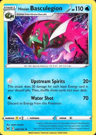 Hisuian Basculegion 45/196 Lost Origin Pokemon card