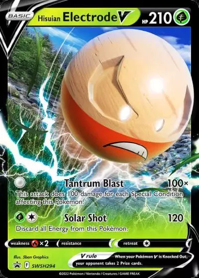 Hisuian Electrode V SWSH294/307 SWSH Black Star Promos Pokemon card