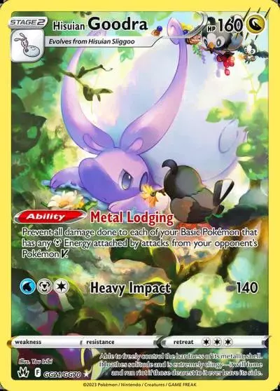 Hisuian Goodra GG21/70 Crown Zenith Galarian Gallery Pokemon card
