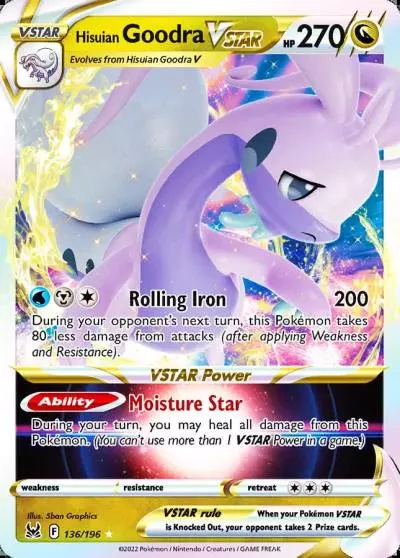 Hisuian Goodra VSTAR 136/196 Lost Origin Pokemon card