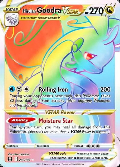 Hisuian Goodra VSTAR 202/196 Lost Origin Pokemon card