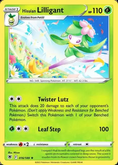 Hisuian Lilligant 16/189 Astral Radiance Pokemon card