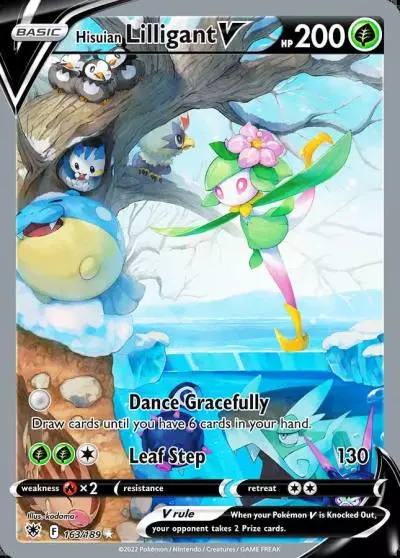 Hisuian Lilligant V 163/189 Astral Radiance Pokemon card