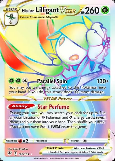 Hisuian Lilligant VSTAR 190/189 Astral Radiance Pokemon card