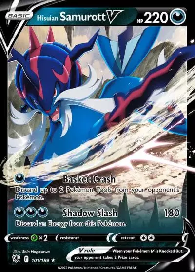Hisuian Samurott V 101/189 Astral Radiance Pokemon card