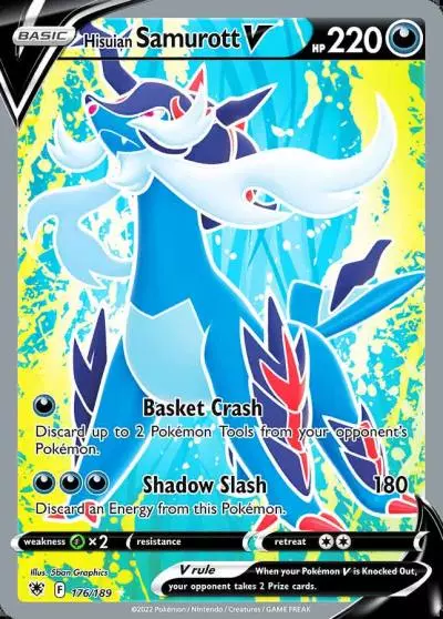 Hisuian Samurott V 176/189 Astral Radiance Pokemon card