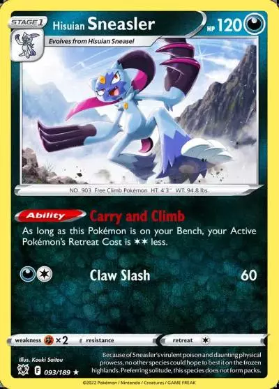 Hisuian Sneasler 93/189 Astral Radiance Pokemon card