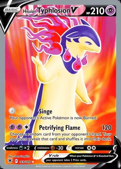 Hisuian Typhlosion V 169/189 Astral Radiance Pokemon card