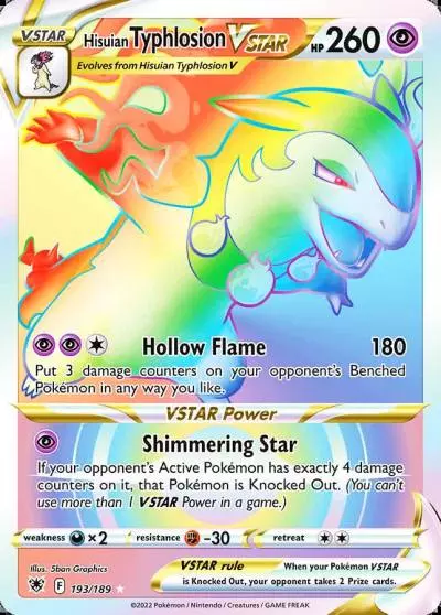 Hisuian Typhlosion VSTAR 193/189 Astral Radiance Pokemon card