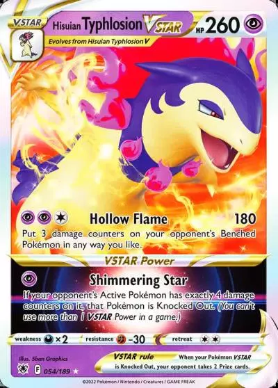Hisuian Typhlosion VSTAR 54/189 Astral Radiance Pokemon card