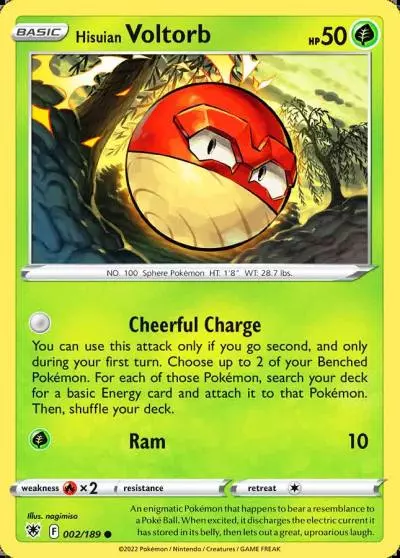 Hisuian Voltorb 2/189 Astral Radiance Pokemon card