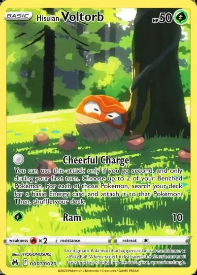 Hisuian Voltorb GG01/70 Crown Zenith Galarian Gallery Pokemon card