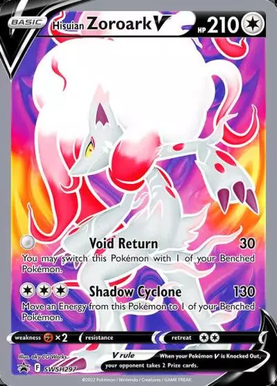 Hisuian Zoroark V SWSH297/307 SWSH Black Star Promos Pokemon card