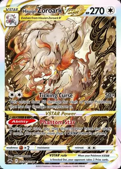 Hisuian Zoroark VSTAR GG56/70 Crown Zenith Galarian Gallery Pokemon card
