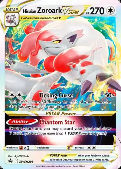 Hisuian Zoroark VSTAR SWSH298/307 SWSH Black Star Promos Pokemon card