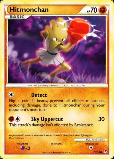 Hitmonchan 57/95 Call of Legends Pokemon card