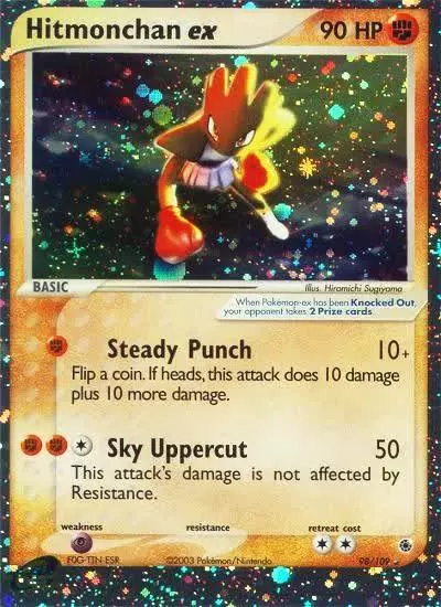Hitmonchan ex 98/109 Ruby & Sapphire Pokemon card