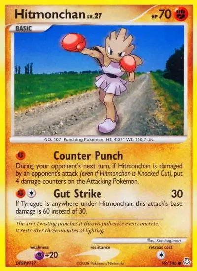 Hitmonchan 99/146 Legends Awakened Pokemon card