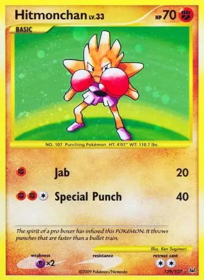 Hitmonchan 129/127 Platinum Pokemon card