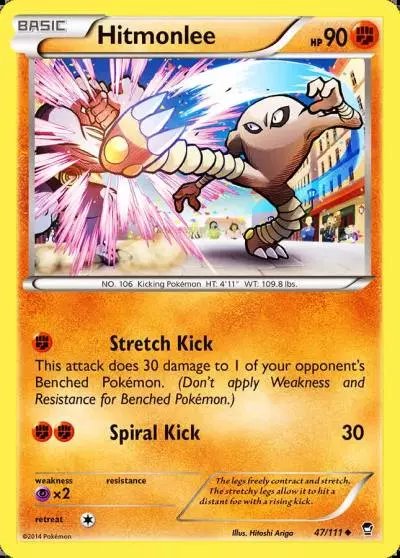 Hitmonlee 47/111 Furious Fists Pokemon card