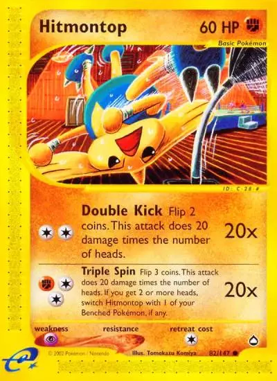 Hitmontop 82/147 Aquapolis Pokemon card