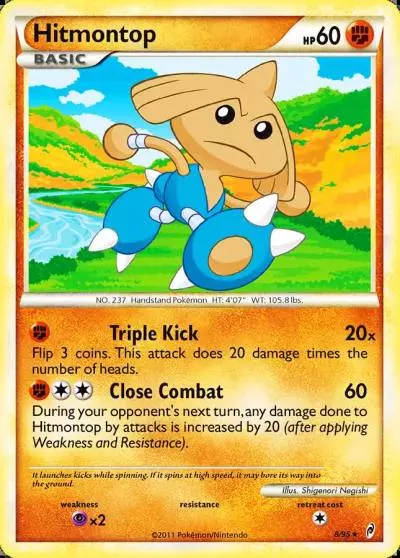Hitmontop 8/95 Call of Legends Pokemon card