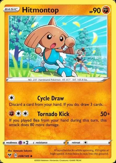 Hitmontop 88/185 Vivid Voltage Pokemon card