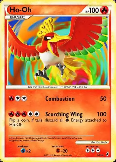 Ho-Oh 9/95 Call of Legends Pokemon card