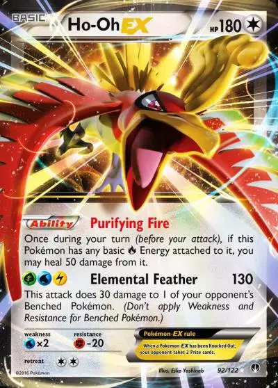 Ho-Oh-EX 92/122 BREAKpoint Pokemon card