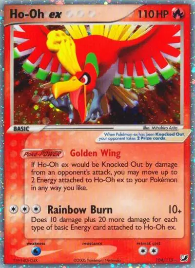 Ho-Oh ex 104/115 Unseen Forces Pokemon card