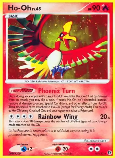Ho-Oh 10/132 Secret Wonders Pokemon card