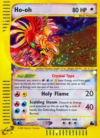 Ho-oh 149/144 Skyridge Pokemon card