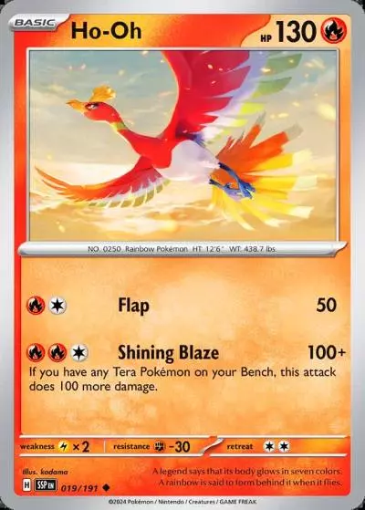 Ho-Oh 19/191 Surging Sparks Pokemon card