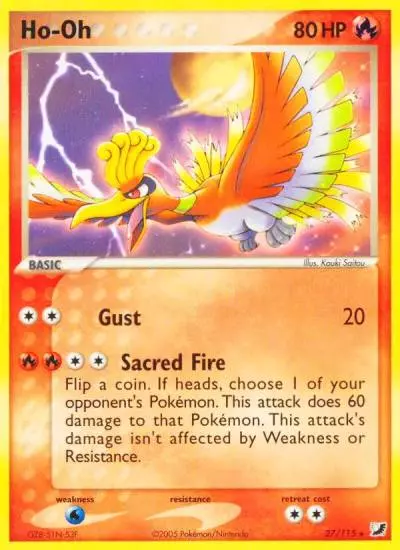Ho-Oh 27/115 Unseen Forces Pokemon card